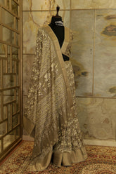 light brown shade with floral print   daily wear saree